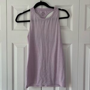 Athleta Light Lavender Striped Racerback Tank